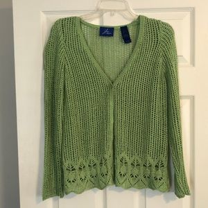 Open weave cardigan